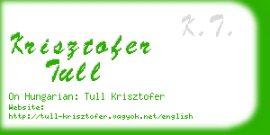 krisztofer tull business card